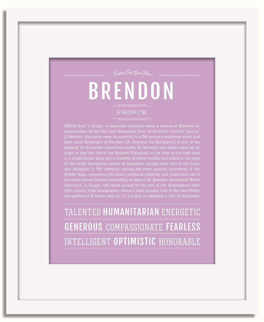 Frame Options | Lilac | White Frame, Matted