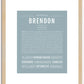 Brendon | Name Art Print