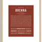 Brenna | Name Art Print