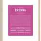 Brenna | Name Art Print