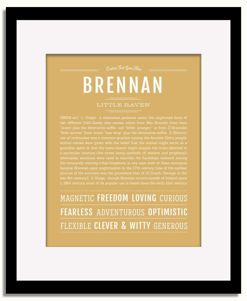 Frame Options | Matte Gold | Black Frame, Matted