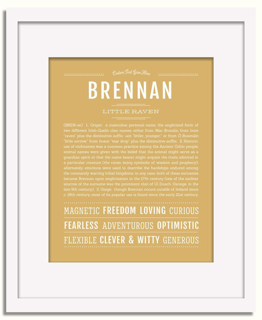 Frame Options | Matte Gold | White Frame, Matted