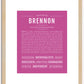 Brennon | Name Art Print