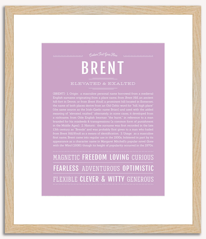 Brent | Name Art Print