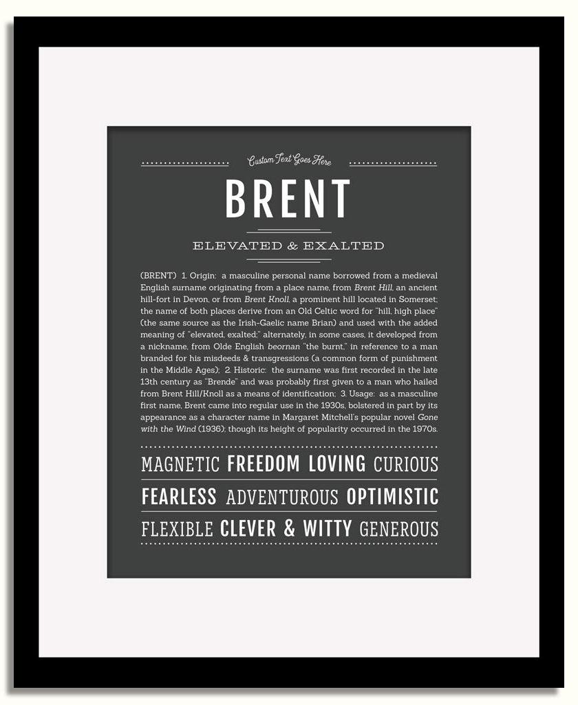 Frame Options | Charcoal Gray | Black Frame, Matted