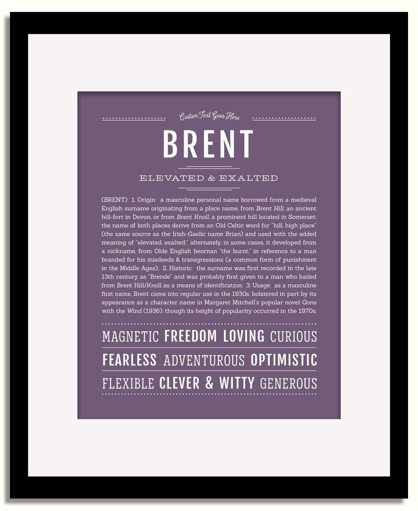 Frame Options | Deep Purple | Black Frame, Matted