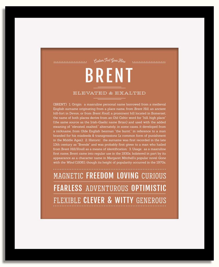 Frame Options | Terra Cotta | Black Frame, Matted