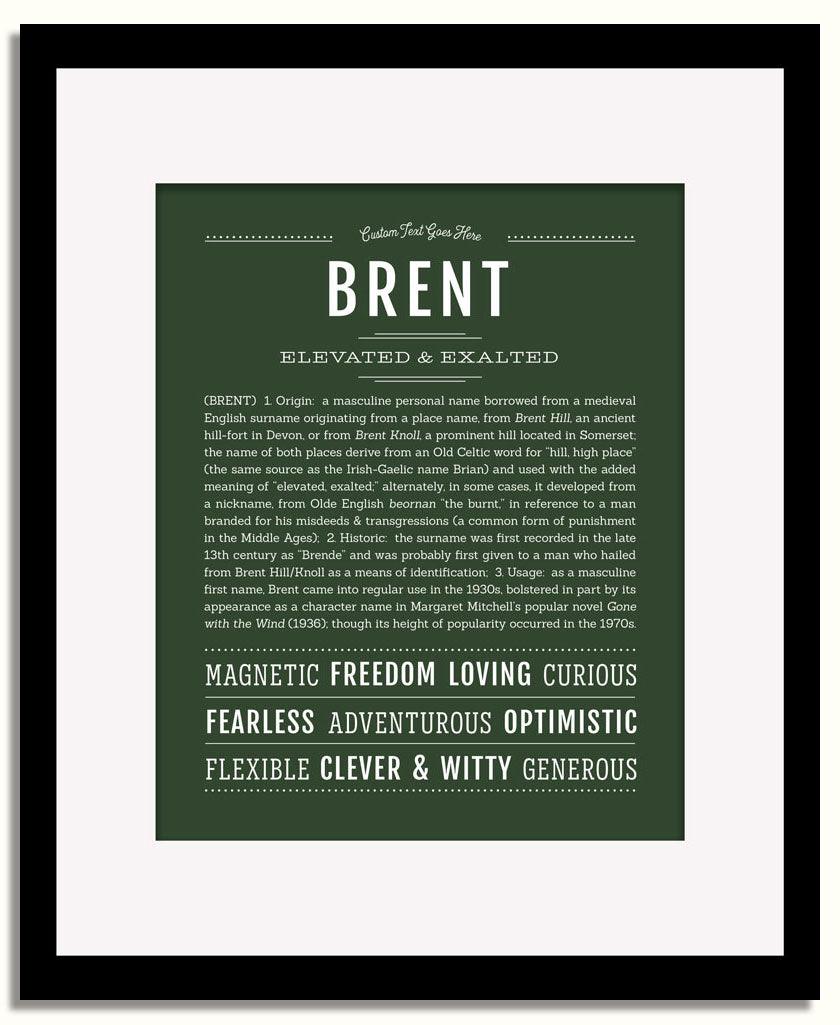 Frame Options | Deep Forest | Black Frame, Matted