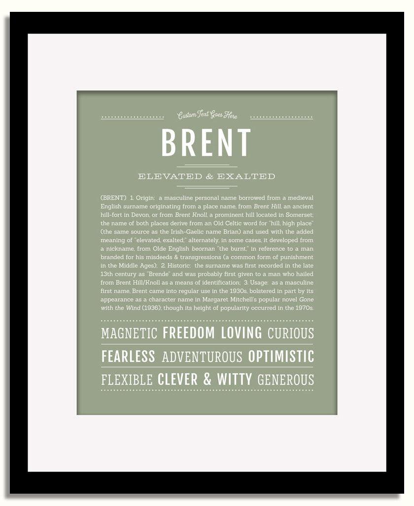 Frame Options | Sage | Black Frame, Matted