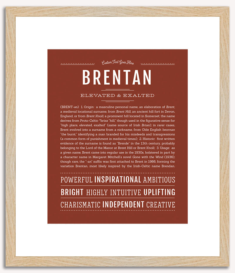 Brentan | Name Art Print