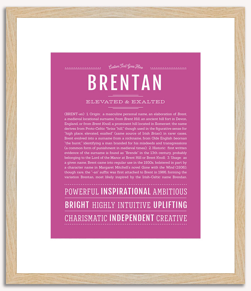 Brentan | Name Art Print