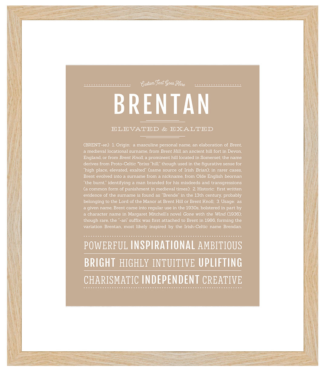 Brentan | Name Art Print