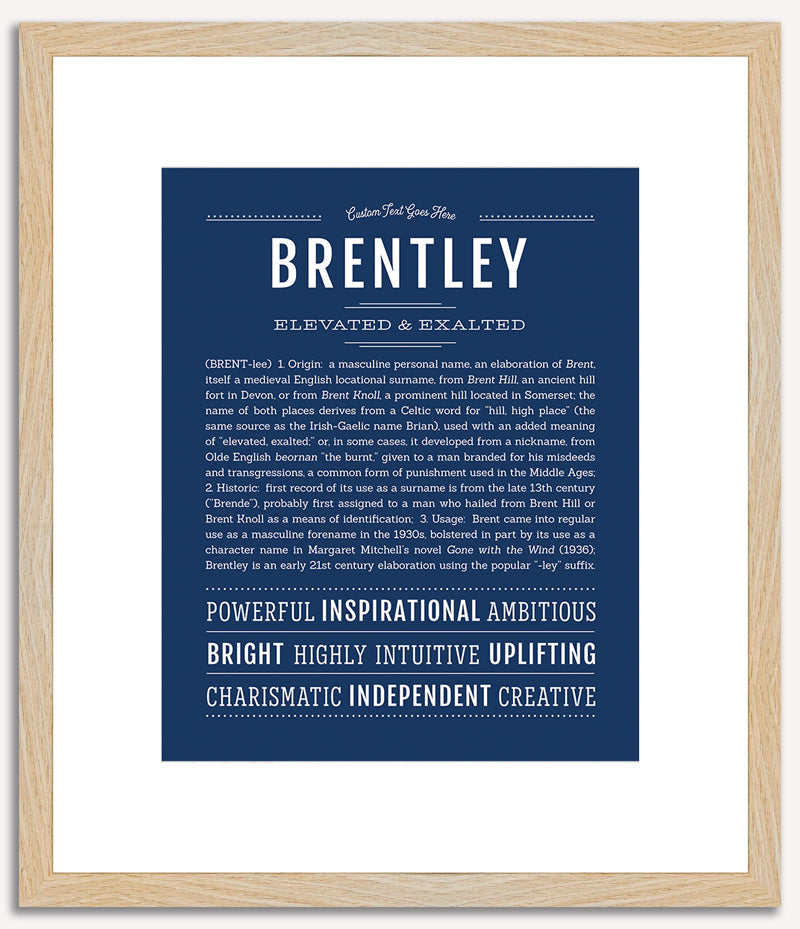 Brentley | Name Art Print