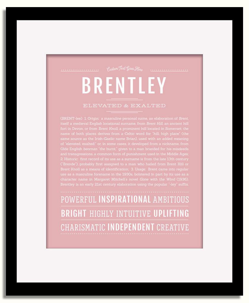 Frame Options | Dusty Rose | Black Frame, Matted