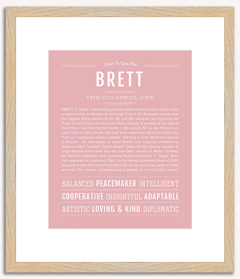 Brett | Name Art Print