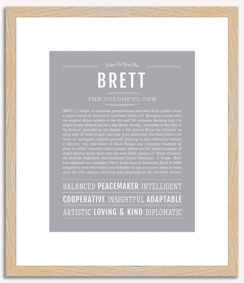 Brett | Name Art Print