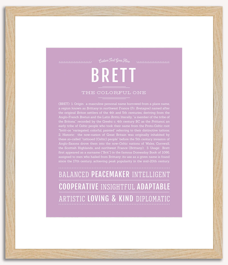 Brett | Name Art Print