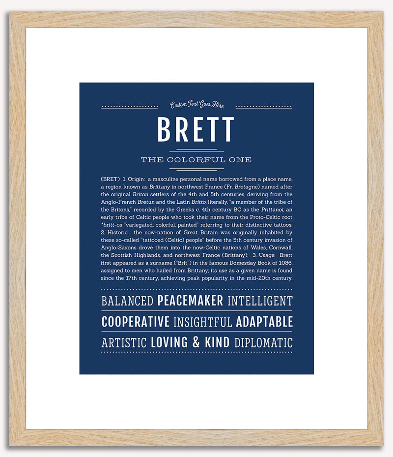 Brett | Name Art Print