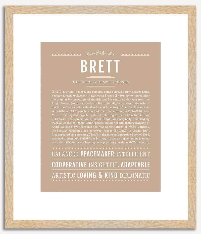 Brett | Name Art Print