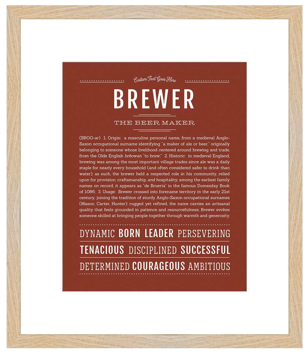 Brewer | Name Art Print