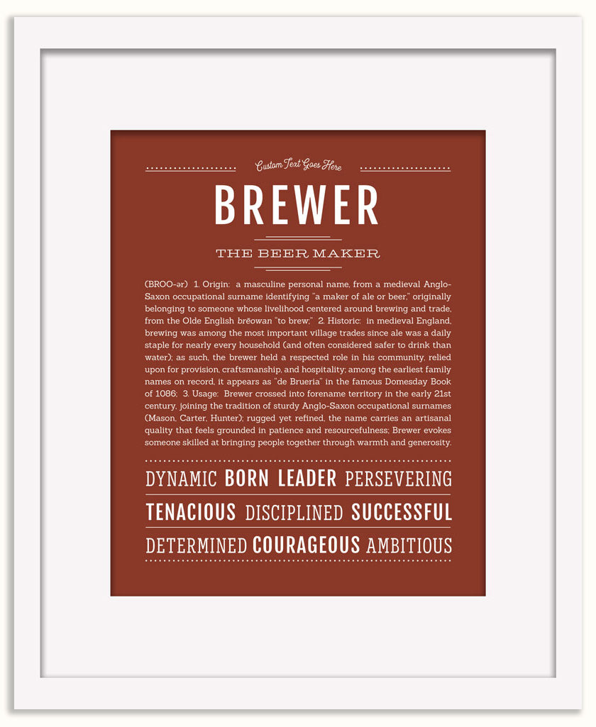 Brewer | Name Art Print