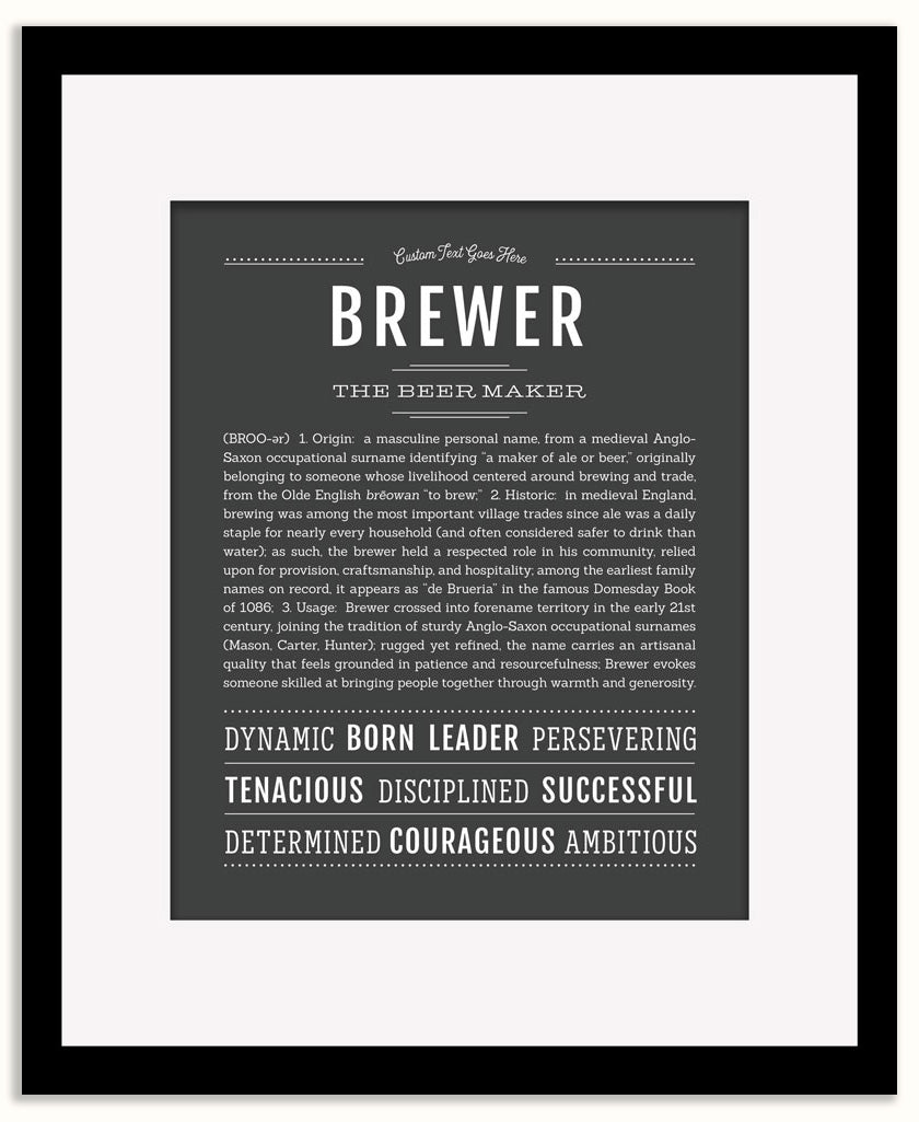 Brewer | Name Art Print
