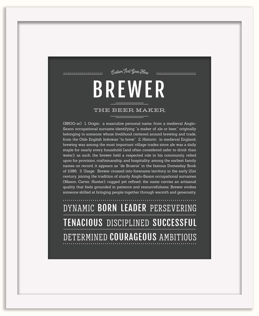 Brewer | Name Art Print