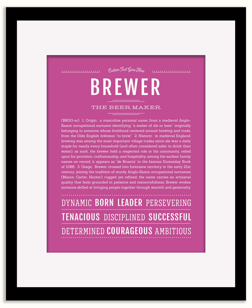 Brewer | Name Art Print