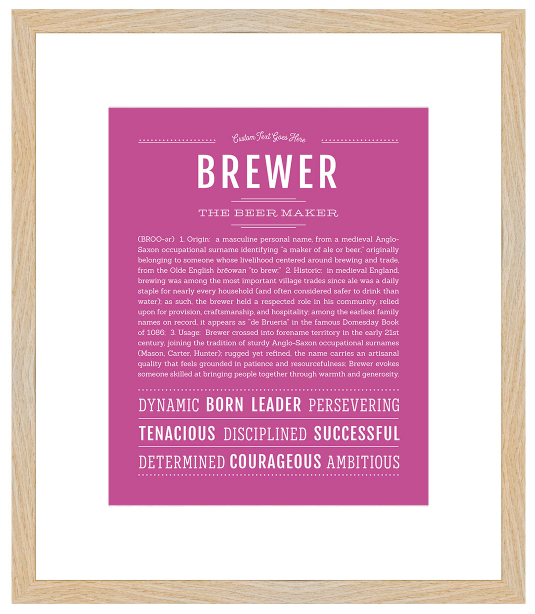 Brewer | Name Art Print