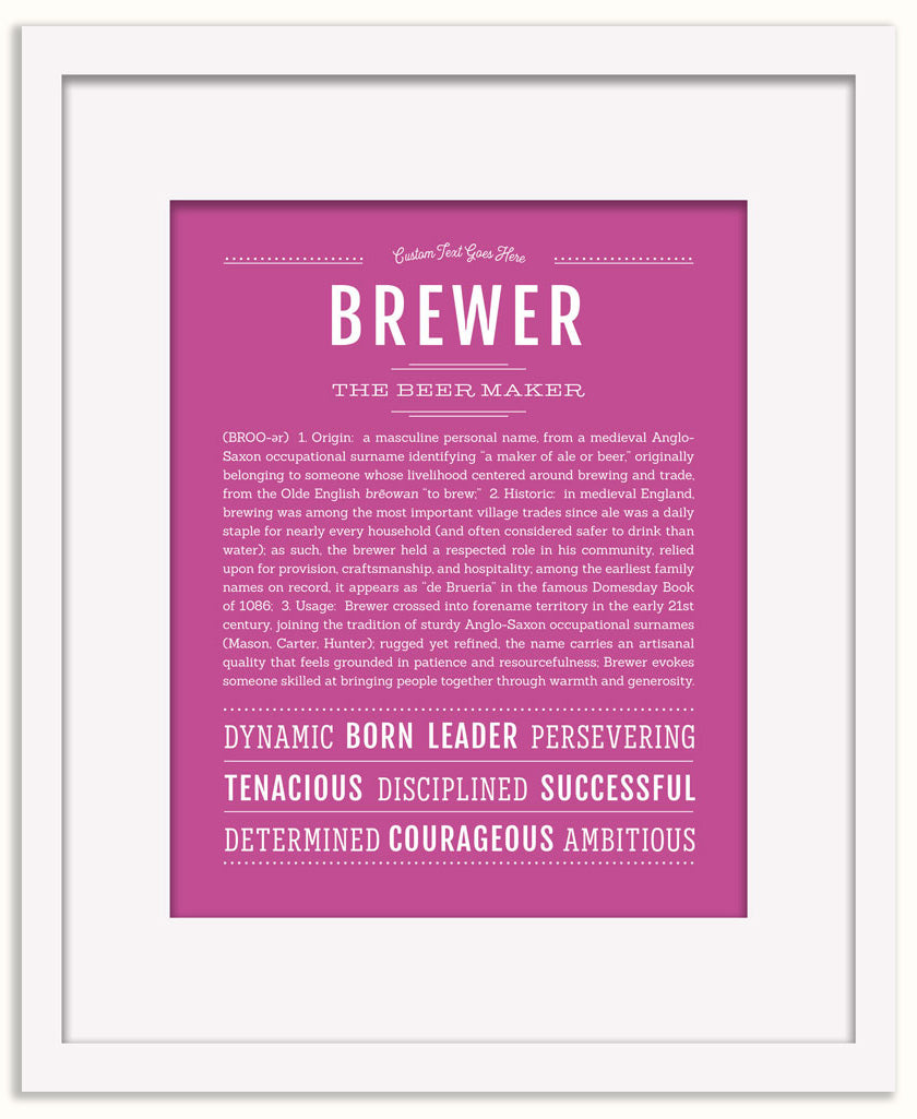 Brewer | Name Art Print