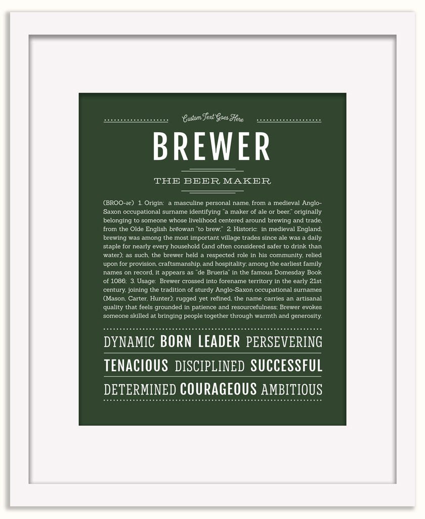 Brewer | Name Art Print
