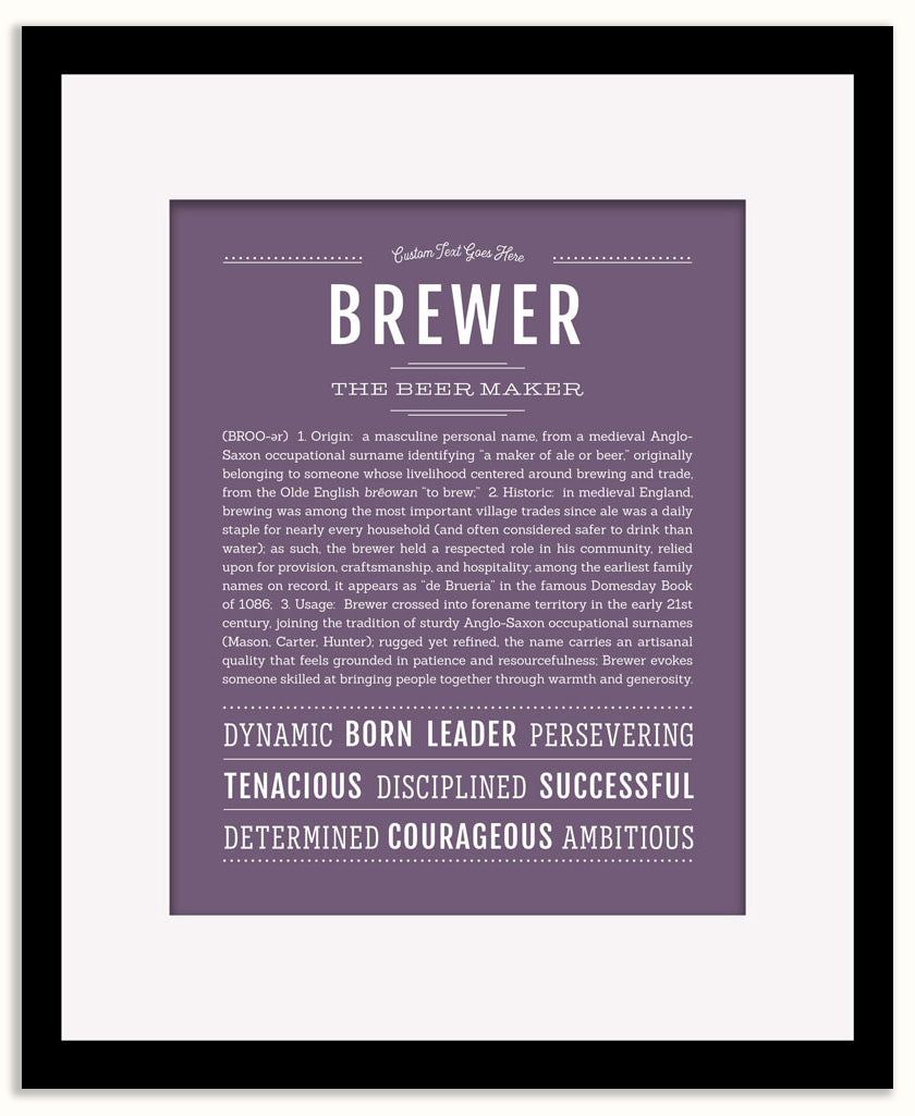 Brewer | Name Art Print