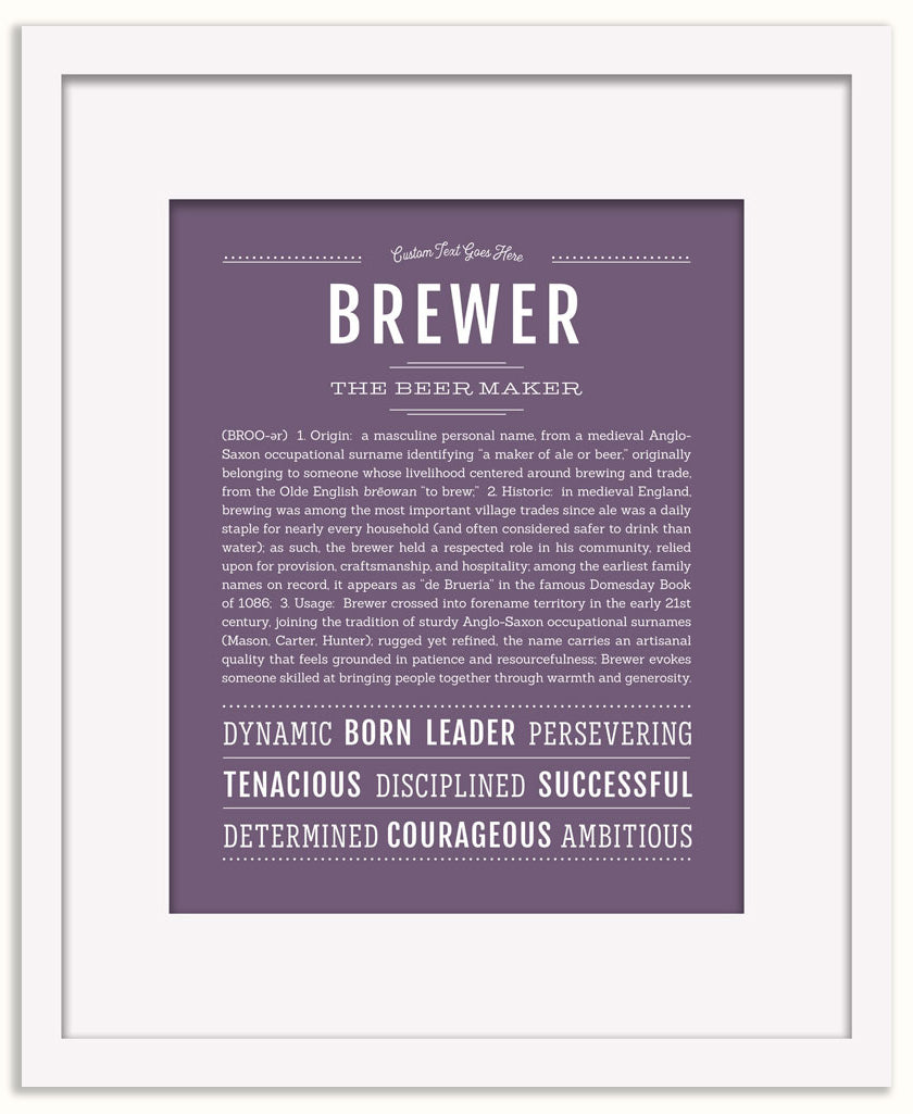 Brewer | Name Art Print