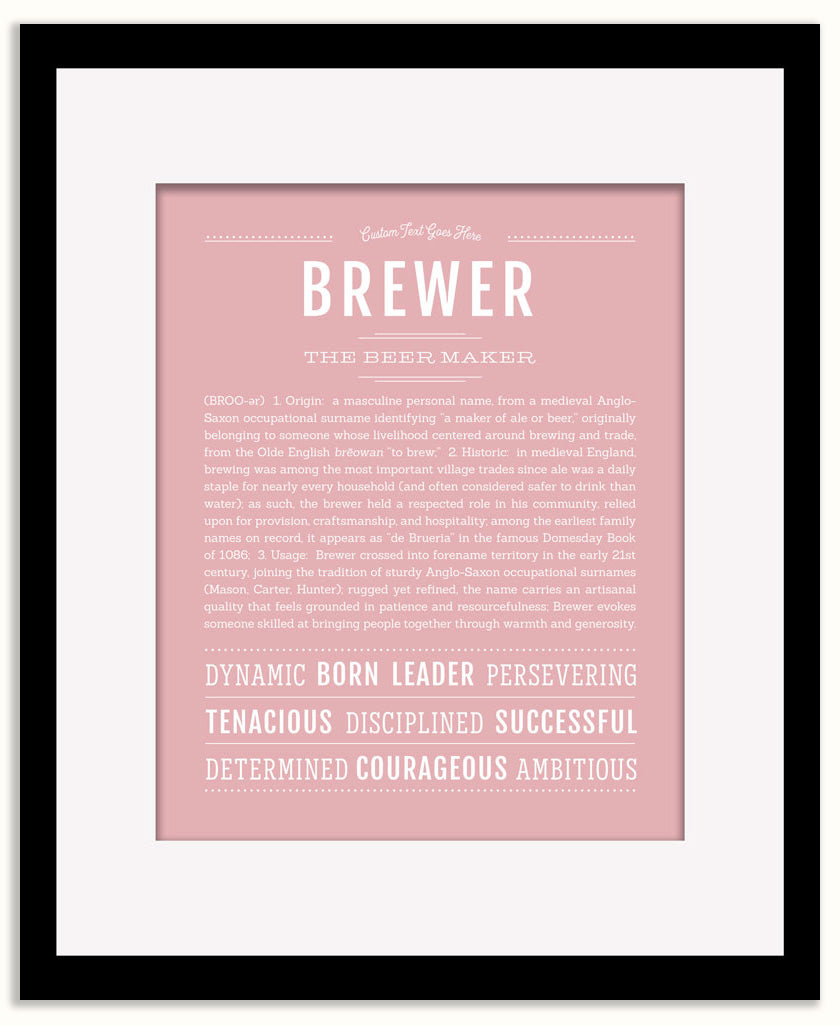 Brewer | Name Art Print