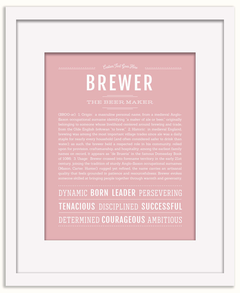 Brewer | Name Art Print