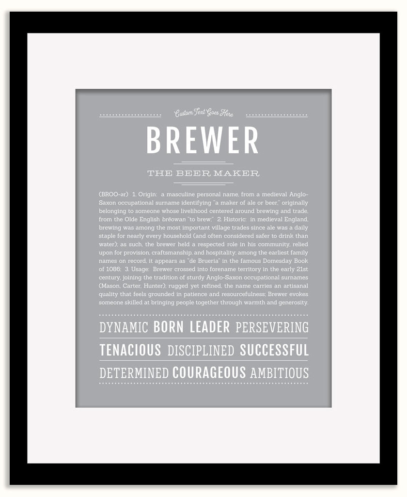 Brewer | Name Art Print