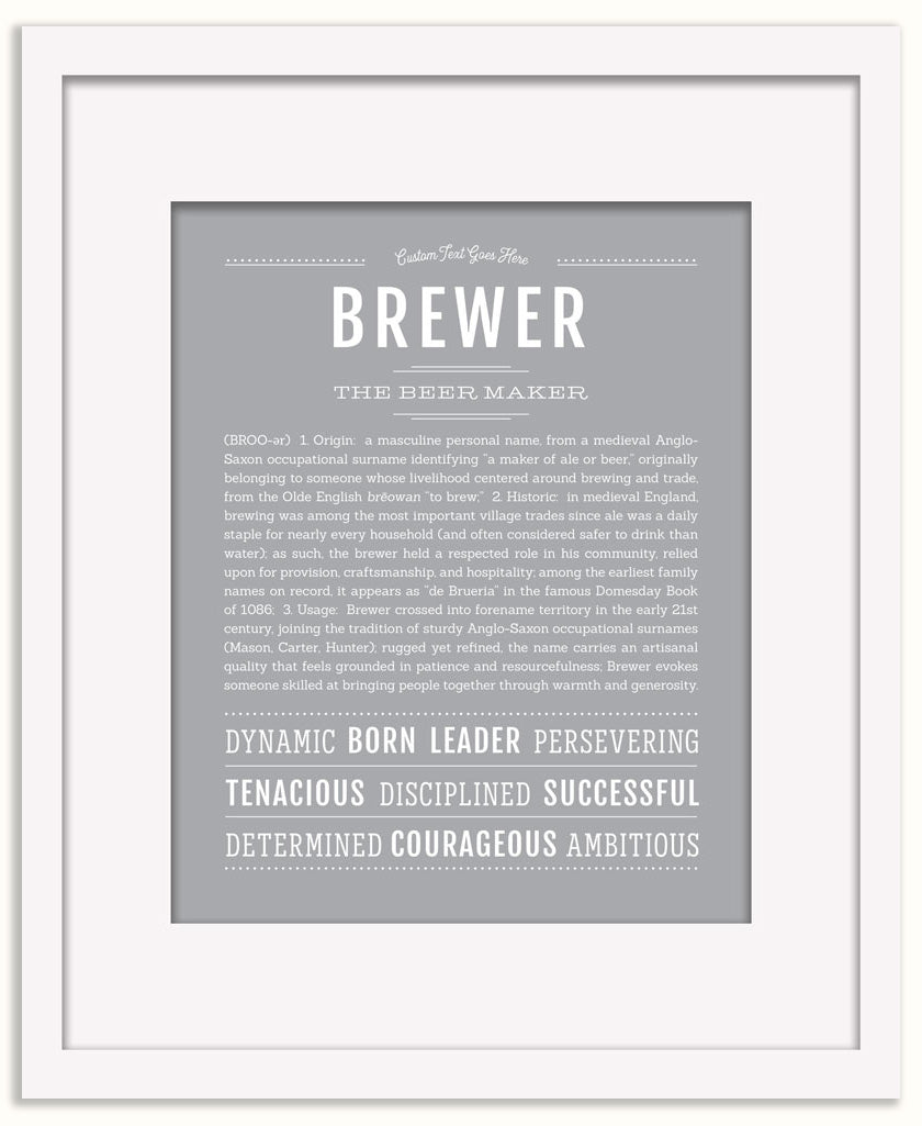 Brewer | Name Art Print