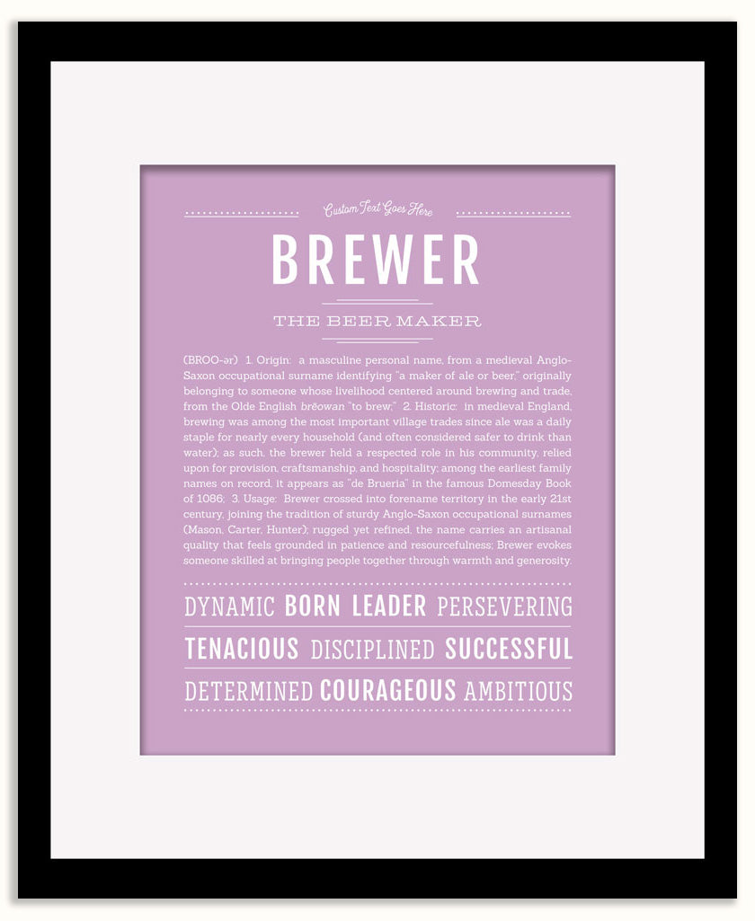 Brewer | Name Art Print