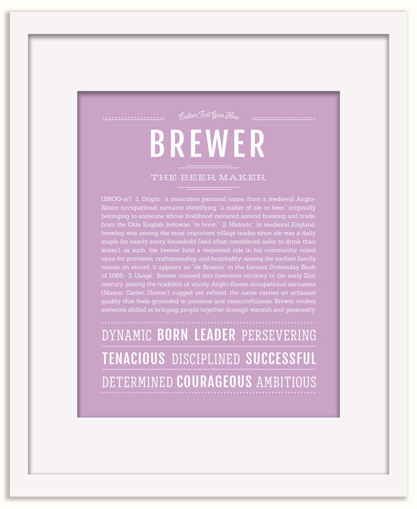 Brewer | Name Art Print
