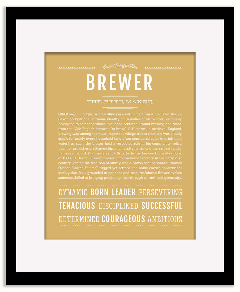 Brewer | Name Art Print