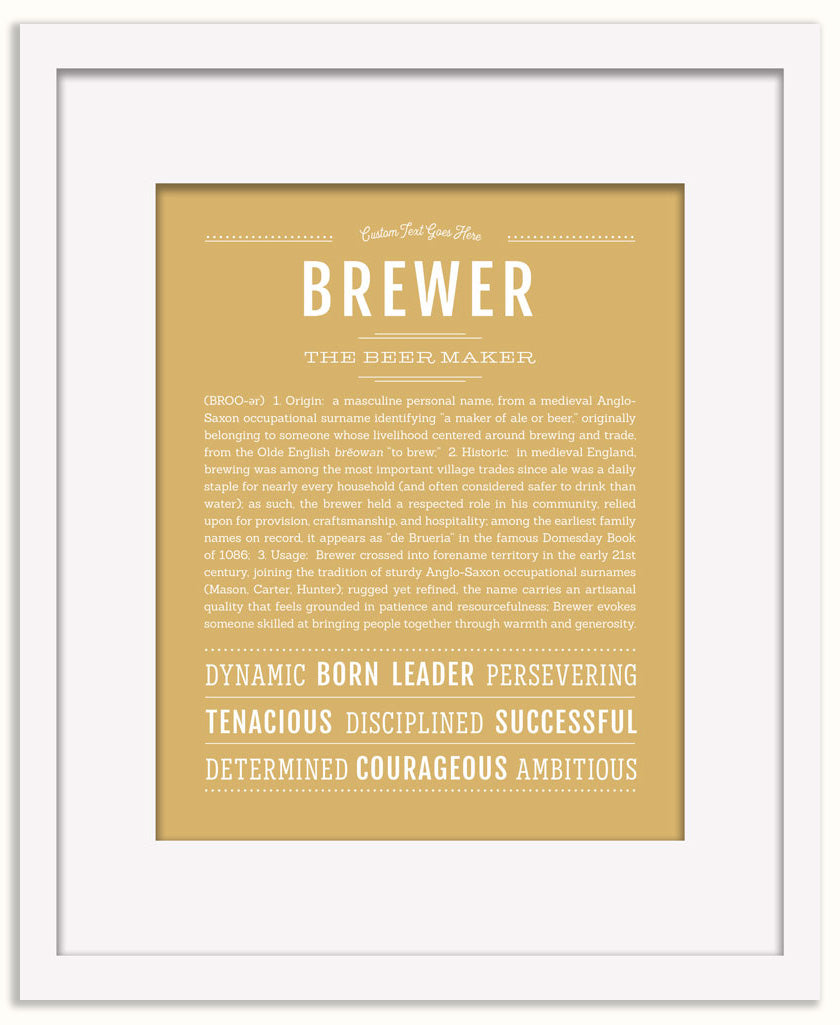 Brewer | Name Art Print