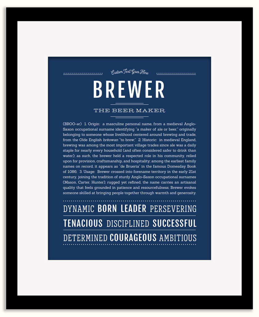 Brewer | Name Art Print