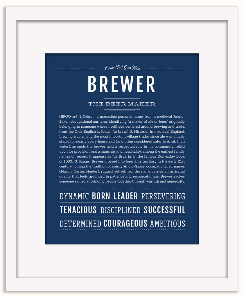Brewer | Name Art Print