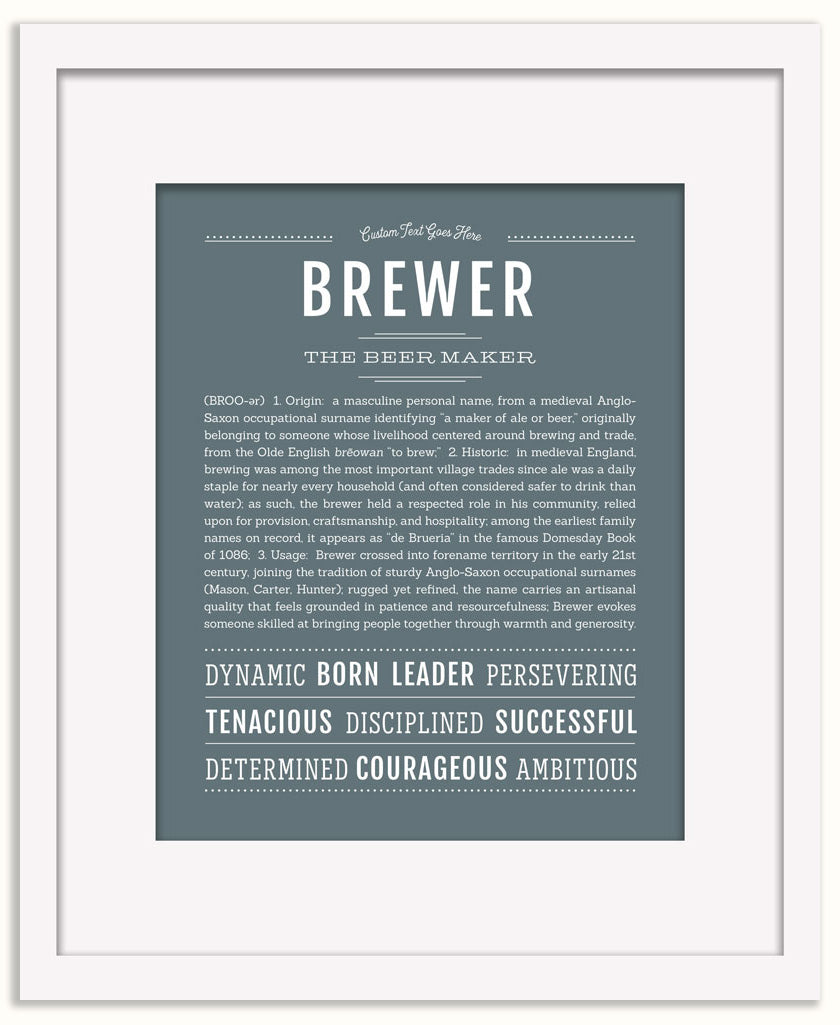 Brewer | Name Art Print