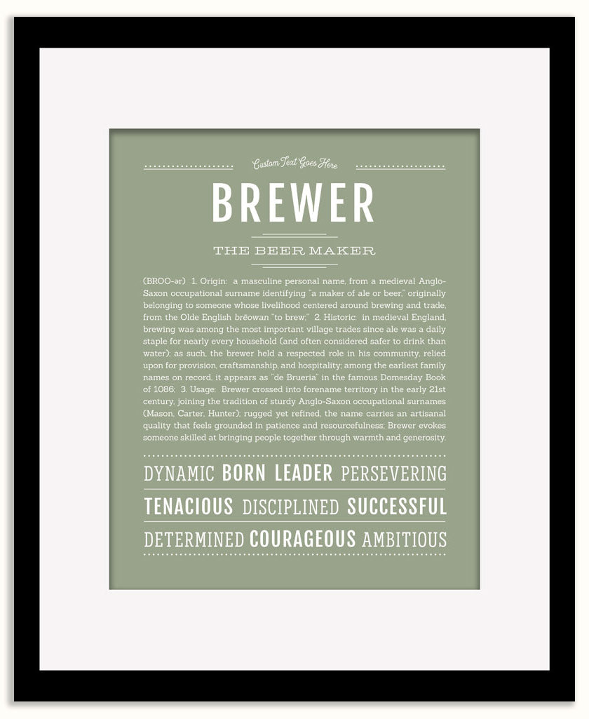 Brewer | Name Art Print
