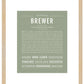 Brewer | Name Art Print
