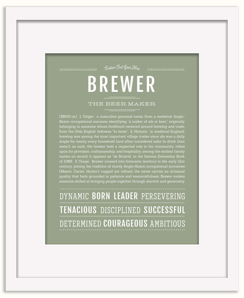 Brewer | Name Art Print