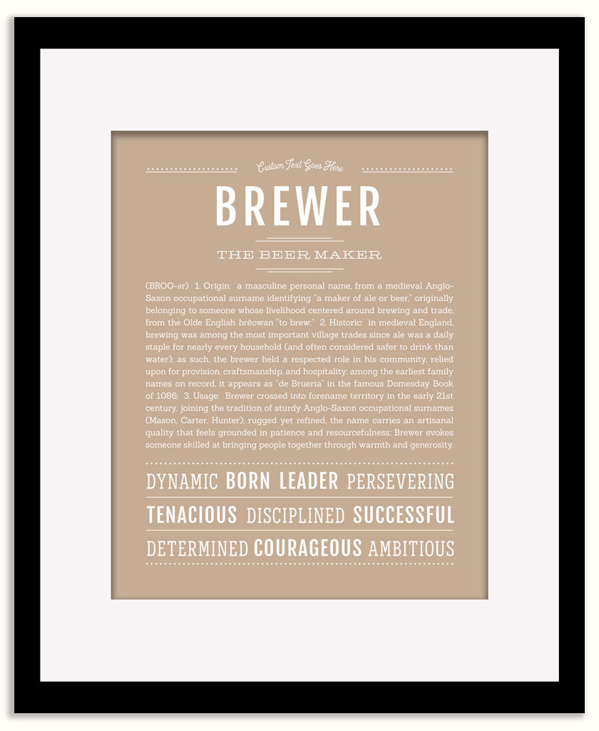 Brewer | Name Art Print