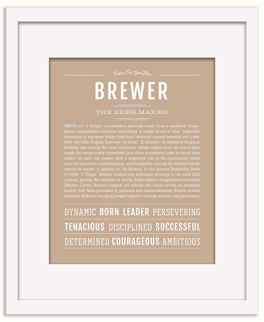 Brewer | Name Art Print