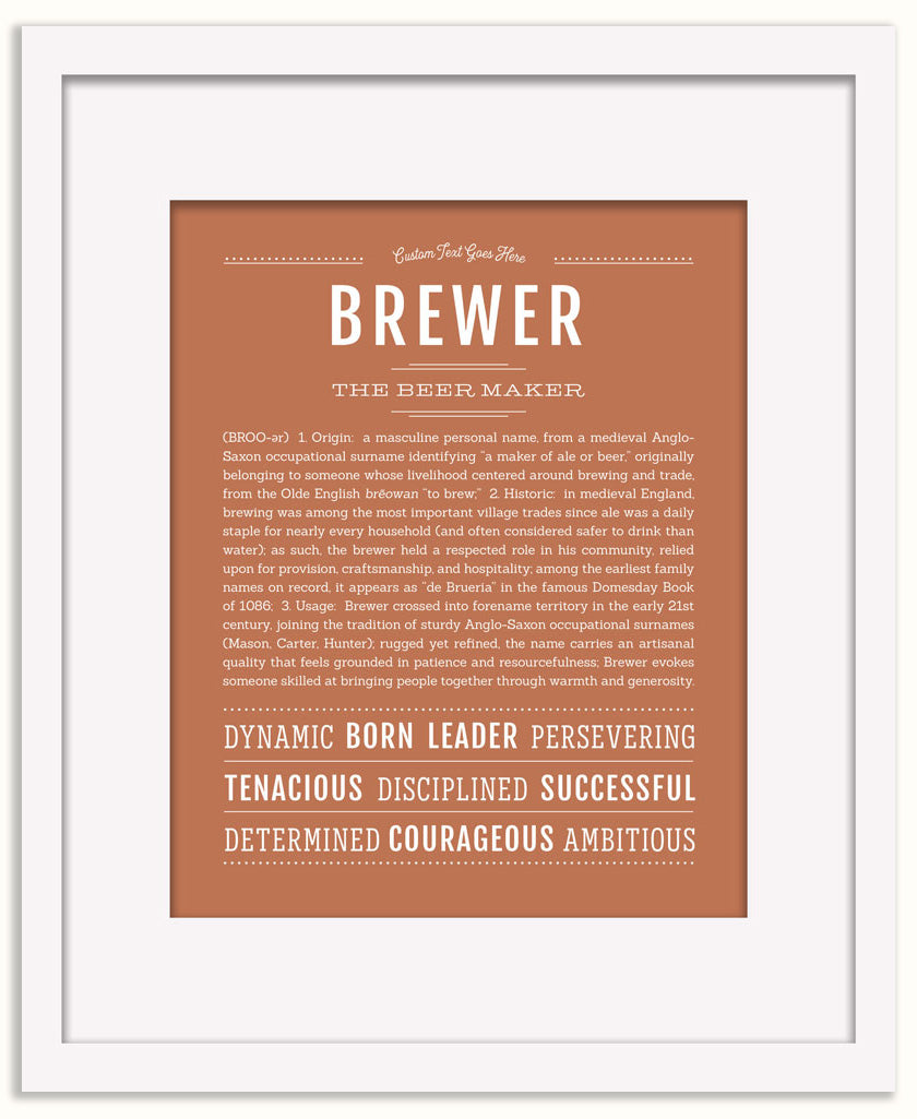 Brewer | Name Art Print
